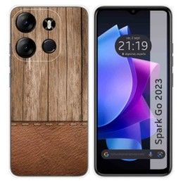 Funda Silicona para TECNO SPARK Go 2023 diseño Madera 09 Dibujos