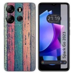 Funda Silicona para TECNO SPARK Go 2023 diseño Madera 10 Dibujos