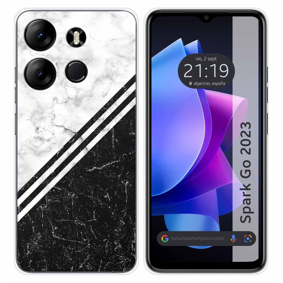 Funda Silicona para TECNO SPARK Go 2023 diseño Mármol 01 Dibujos