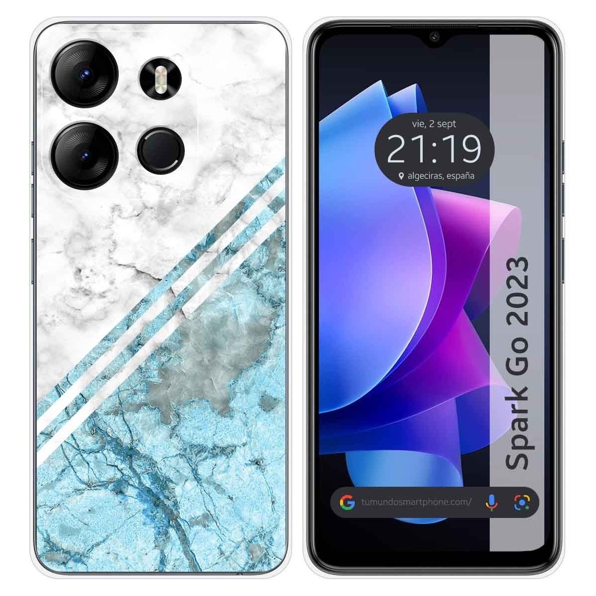 Funda Silicona para TECNO SPARK Go 2023 diseño Mármol 02 Dibujos