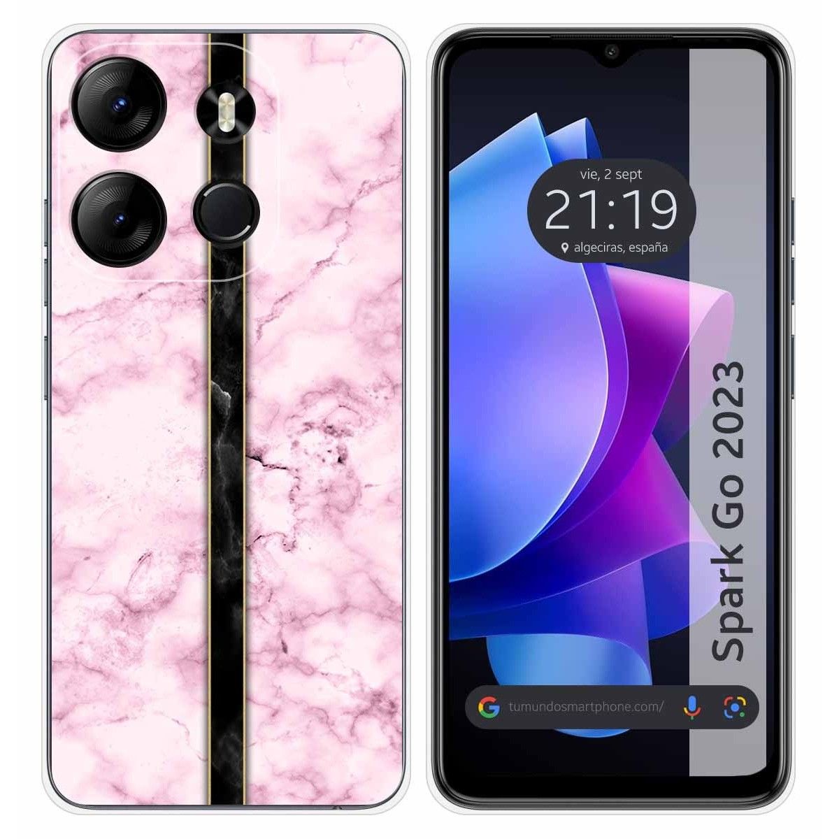 Funda Silicona para TECNO SPARK Go 2023 diseño Mármol 04 Dibujos