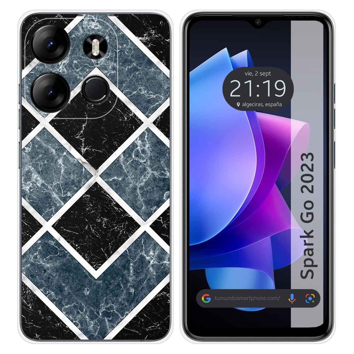 Funda Silicona para TECNO SPARK Go 2023 diseño Mármol 06 Dibujos