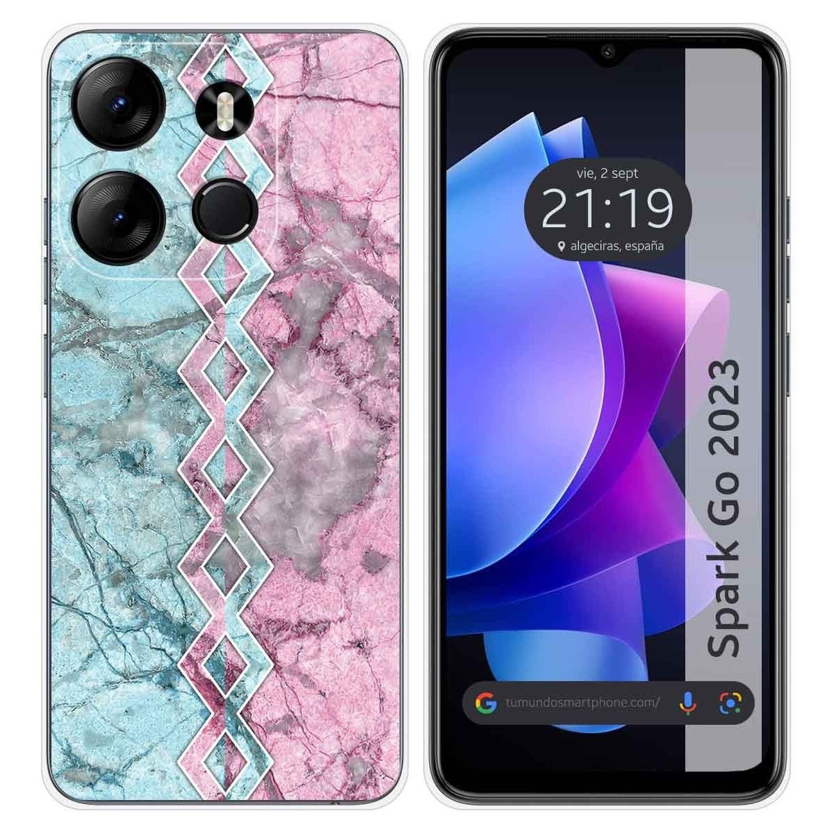 Funda Silicona para TECNO SPARK Go 2023 diseño Mármol 08 Dibujos