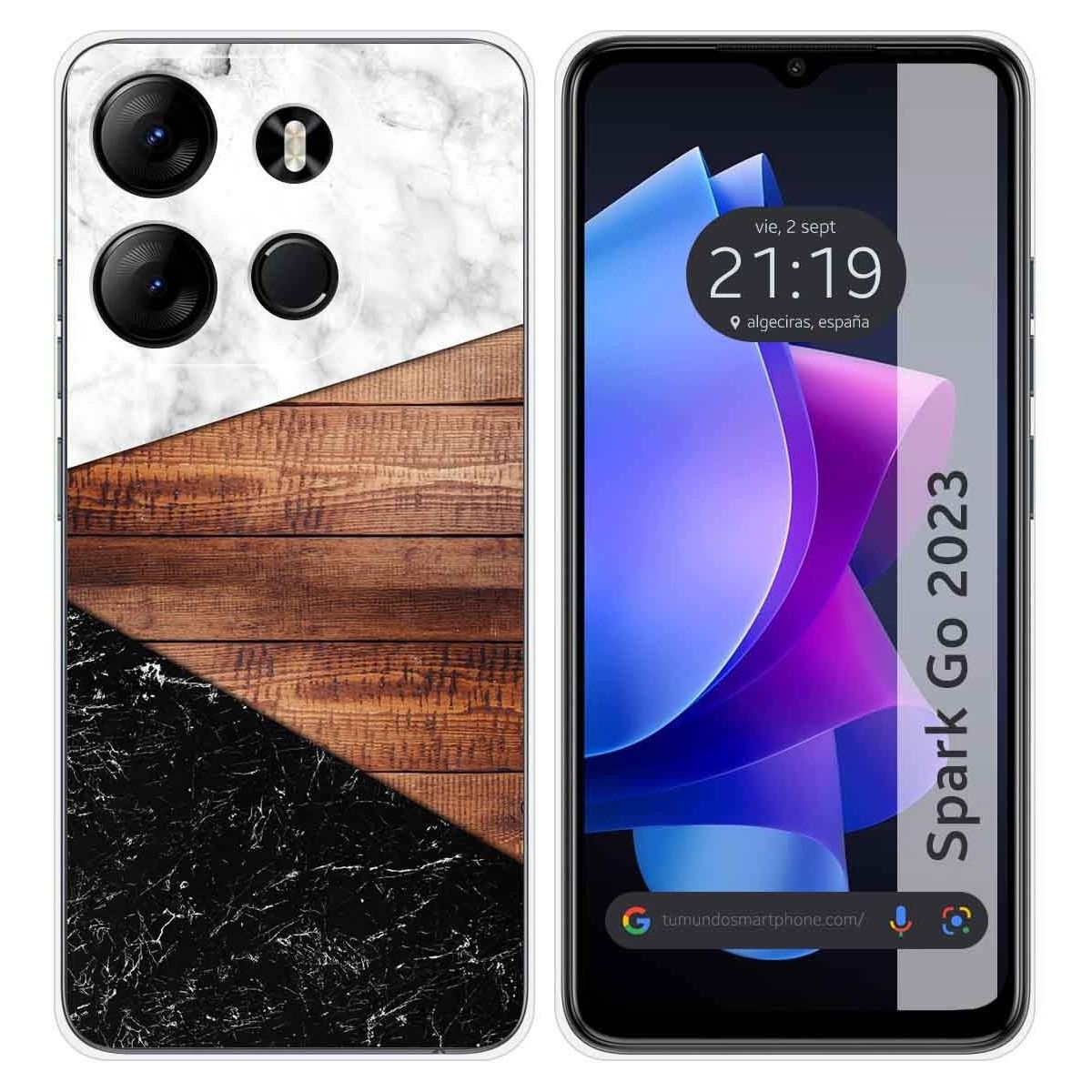 Funda Silicona para TECNO SPARK Go 2023 diseño Mármol 11 Dibujos