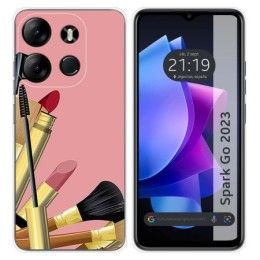 Funda Silicona para TECNO SPARK Go 2023 diseño Brochas Dibujos