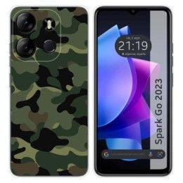 Funda Silicona para TECNO SPARK Go 2023 diseño Camuflaje Dibujos