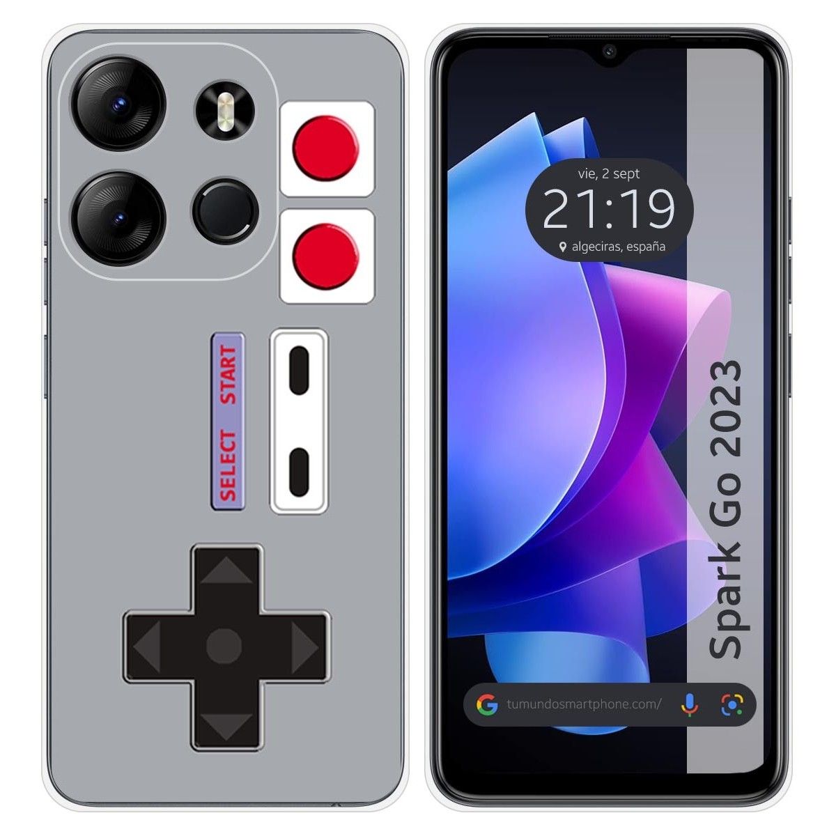 Funda Silicona para TECNO SPARK Go 2023 diseño Consola Dibujos