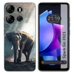 Funda Silicona para TECNO SPARK Go 2023 diseño Elefante Dibujos