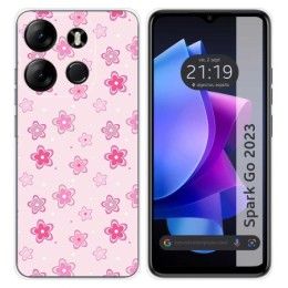 Funda Silicona para TECNO SPARK Go 2023 diseño Flores Dibujos