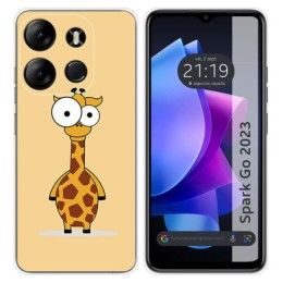 Funda Silicona para TECNO SPARK Go 2023 diseño Jirafa Dibujos