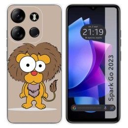 Funda Silicona para TECNO SPARK Go 2023 diseño Leon Dibujos