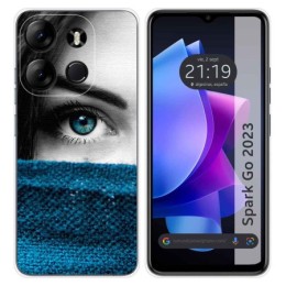 Funda Silicona para TECNO SPARK Go 2023 diseño Ojo Dibujos