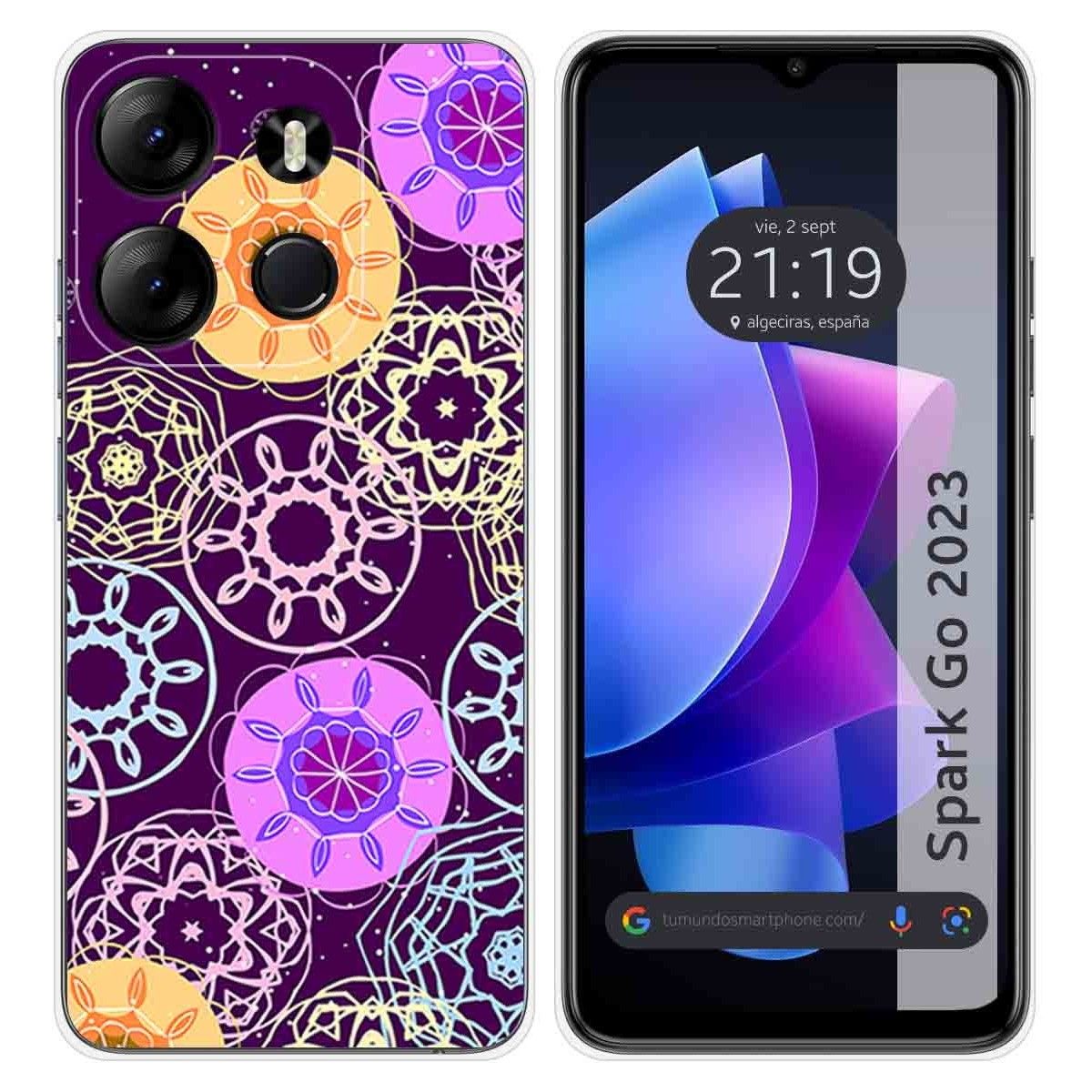 Funda Silicona para TECNO SPARK Go 2023 diseño Radial Dibujos