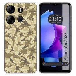 Funda Silicona para TECNO SPARK Go 2023 diseño Sand Camuflaje Dibujos