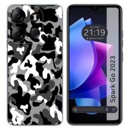 Funda Silicona para TECNO SPARK Go 2023 diseño Snow Camuflaje Dibujos