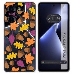 Funda Silicona Transparente para TECNO POVA 5 Pro 5G diseño Otoño Dibujos