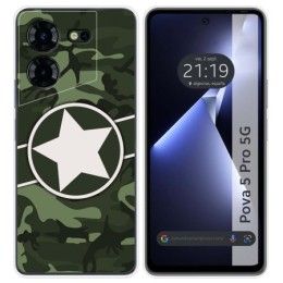 Funda Silicona para TECNO POVA 5 Pro 5G diseño Camuflaje 01 Dibujos