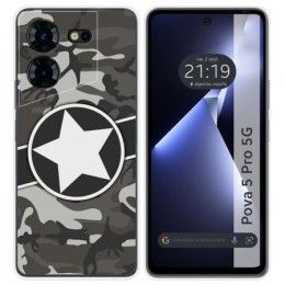 Funda Silicona para TECNO POVA 5 Pro 5G diseño Camuflaje 02 Dibujos