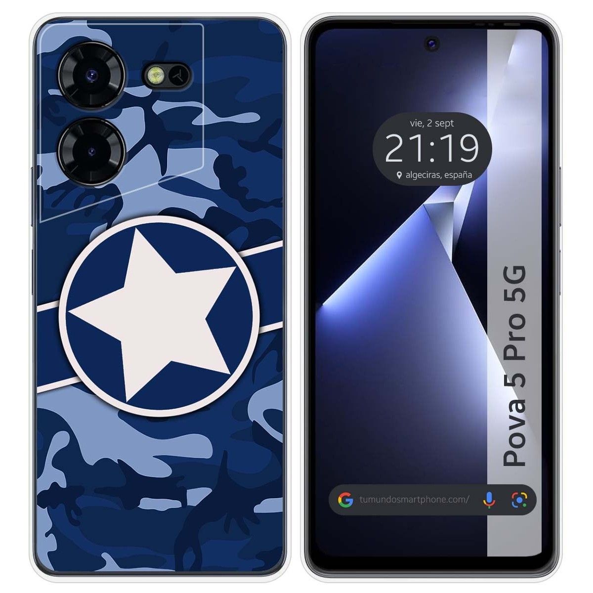 Funda Silicona para TECNO POVA 5 Pro 5G diseño Camuflaje 03 Dibujos