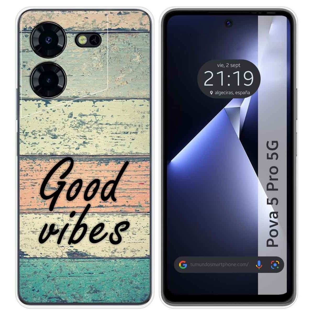 Funda Silicona para TECNO POVA 5 Pro 5G diseño Madera 01 Dibujos