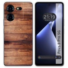 Funda Silicona para TECNO POVA 5 Pro 5G diseño Madera 02 Dibujos