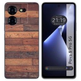 Funda Silicona para TECNO POVA 5 Pro 5G diseño Madera 03 Dibujos