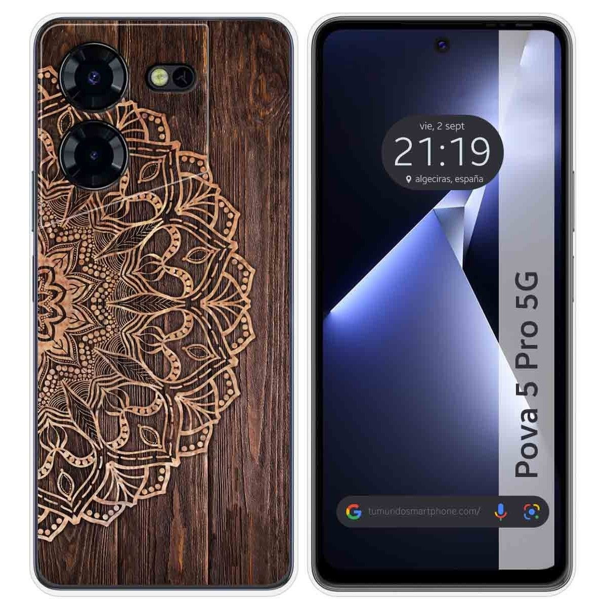 Funda Silicona para TECNO POVA 5 Pro 5G diseño Madera 06 Dibujos