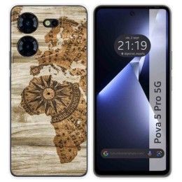 Funda Silicona para TECNO POVA 5 Pro 5G diseño Madera 07 Dibujos