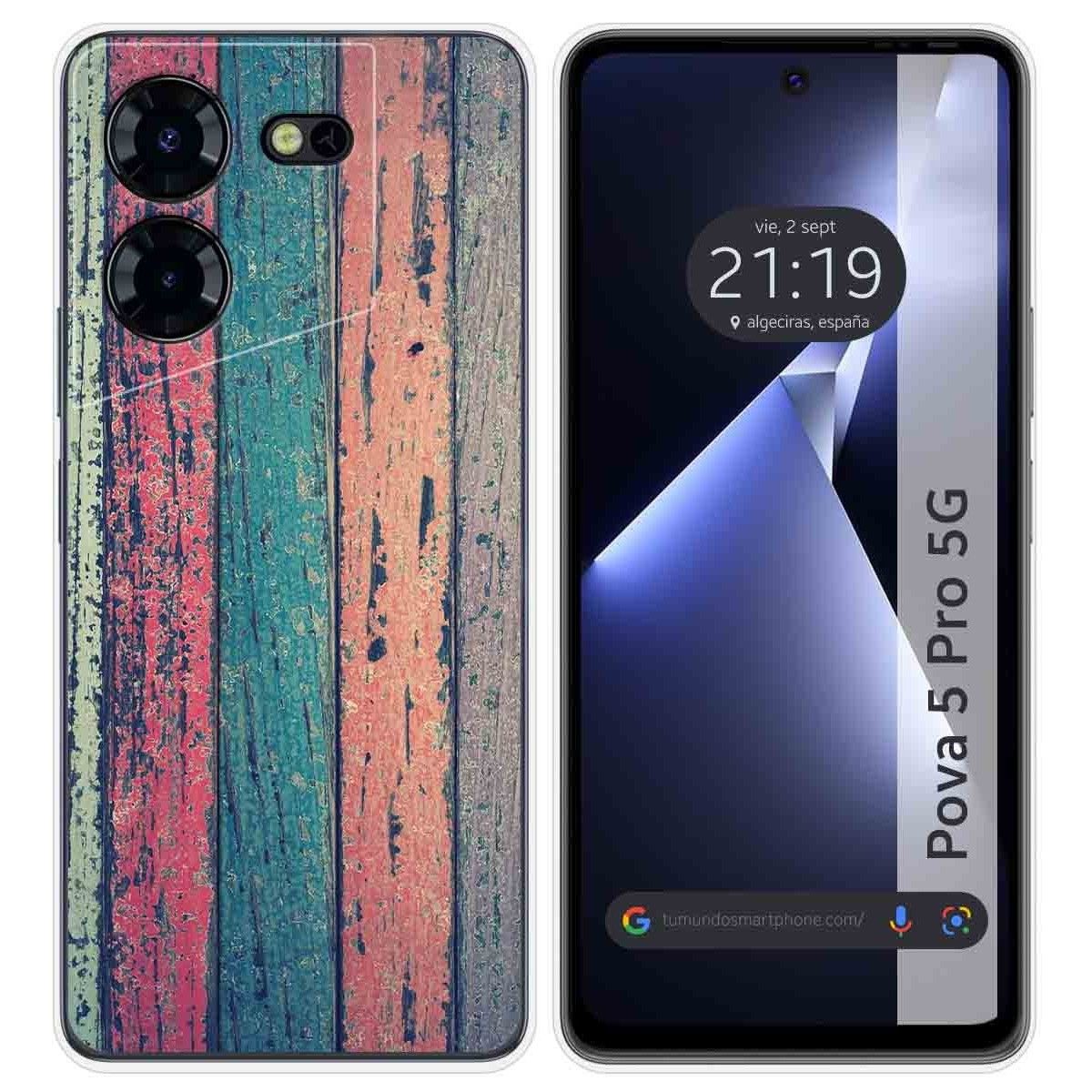 Funda Silicona para TECNO POVA 5 Pro 5G diseño Madera 10 Dibujos