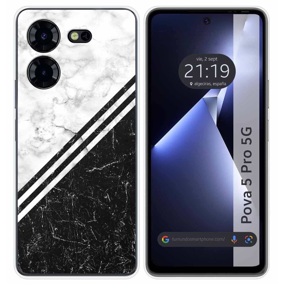 Funda Silicona para TECNO POVA 5 Pro 5G diseño Mármol 01 Dibujos