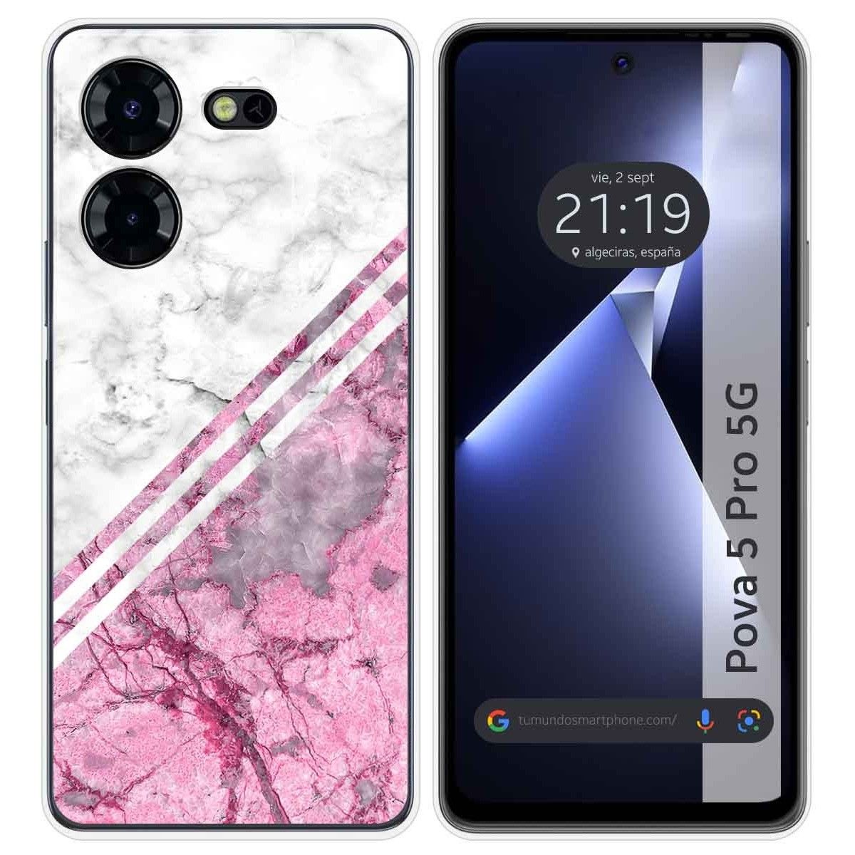 Funda Silicona para TECNO POVA 5 Pro 5G diseño Mármol 03 Dibujos