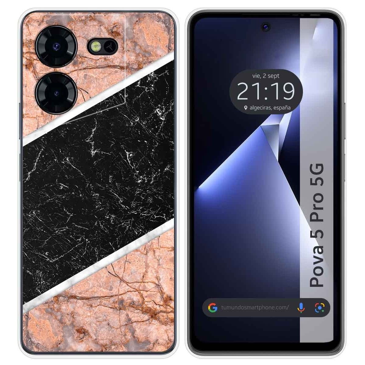 Funda Silicona para TECNO POVA 5 Pro 5G diseño Mármol 07 Dibujos