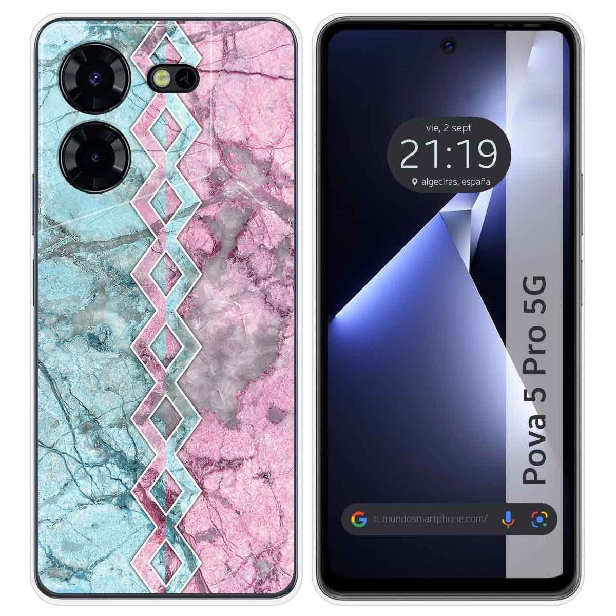 Funda Silicona para TECNO POVA 5 Pro 5G diseño Mármol 08 Dibujos