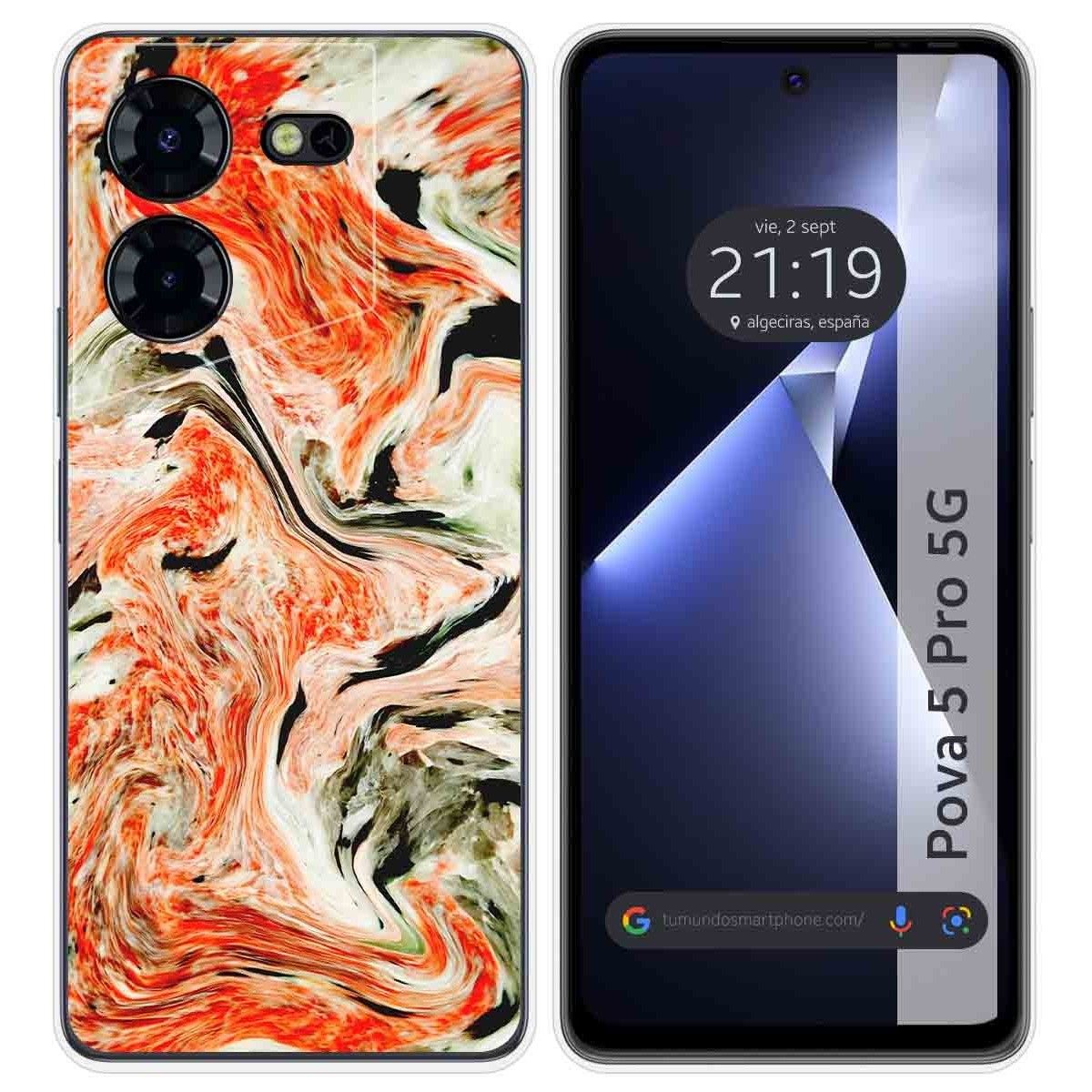 Funda Silicona para TECNO POVA 5 Pro 5G diseño Mármol 12 Dibujos