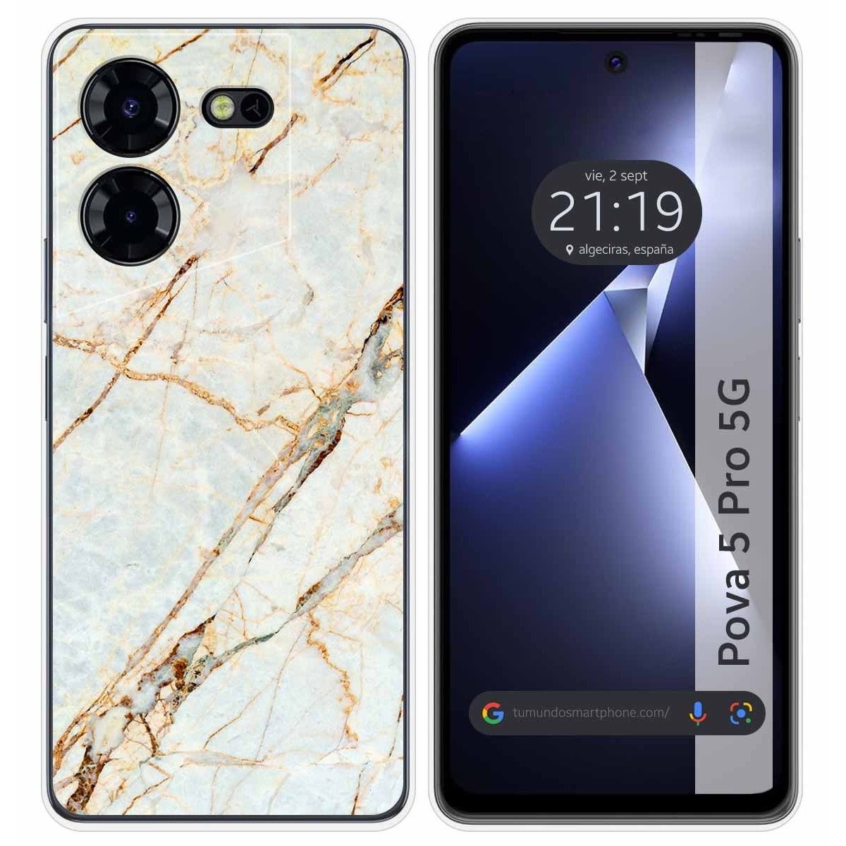 Funda Silicona para TECNO POVA 5 Pro 5G diseño Mármol 13 Dibujos