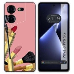 Funda Silicona para TECNO POVA 5 Pro 5G diseño Brochas Dibujos