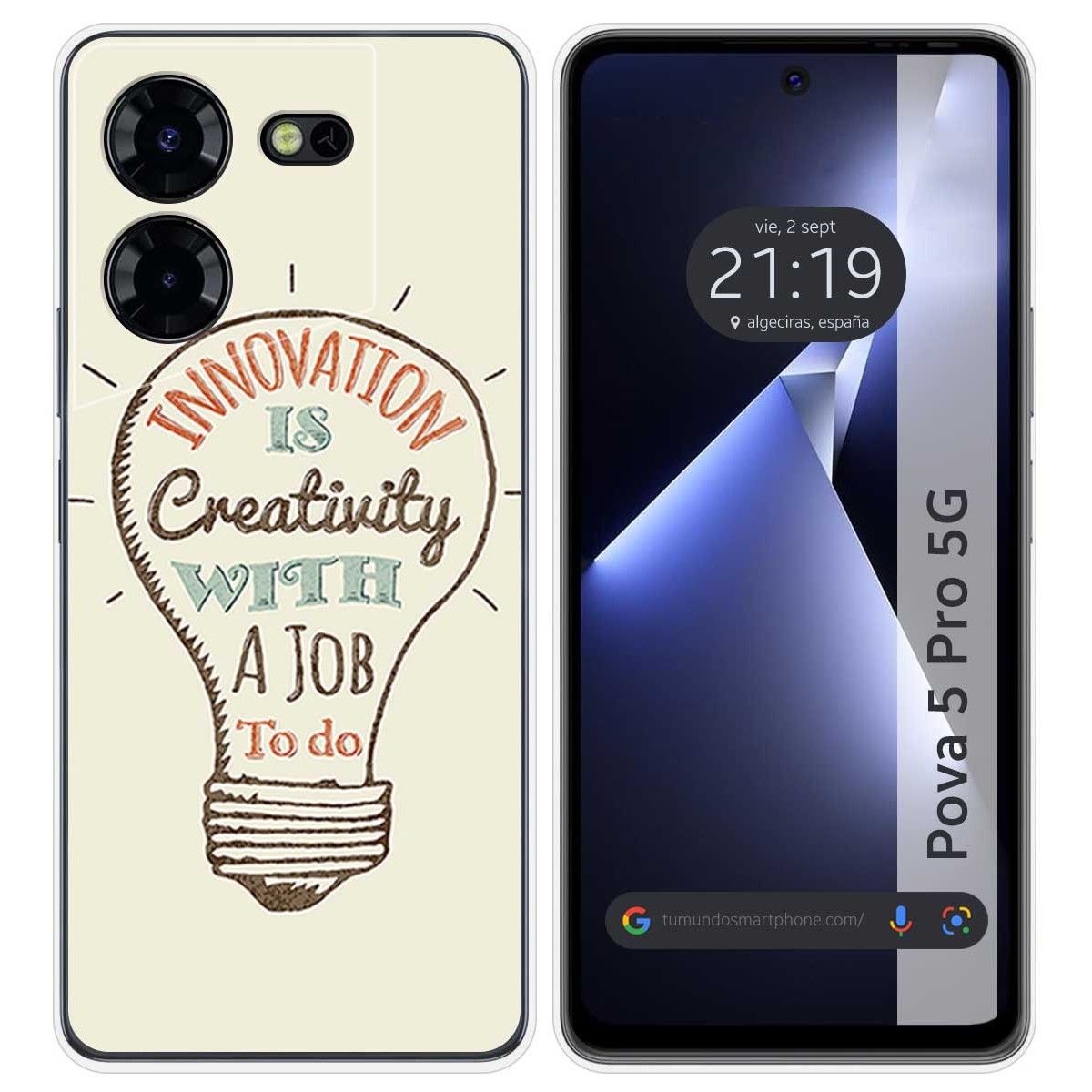 Funda Silicona para TECNO POVA 5 Pro 5G diseño Creativity Dibujos