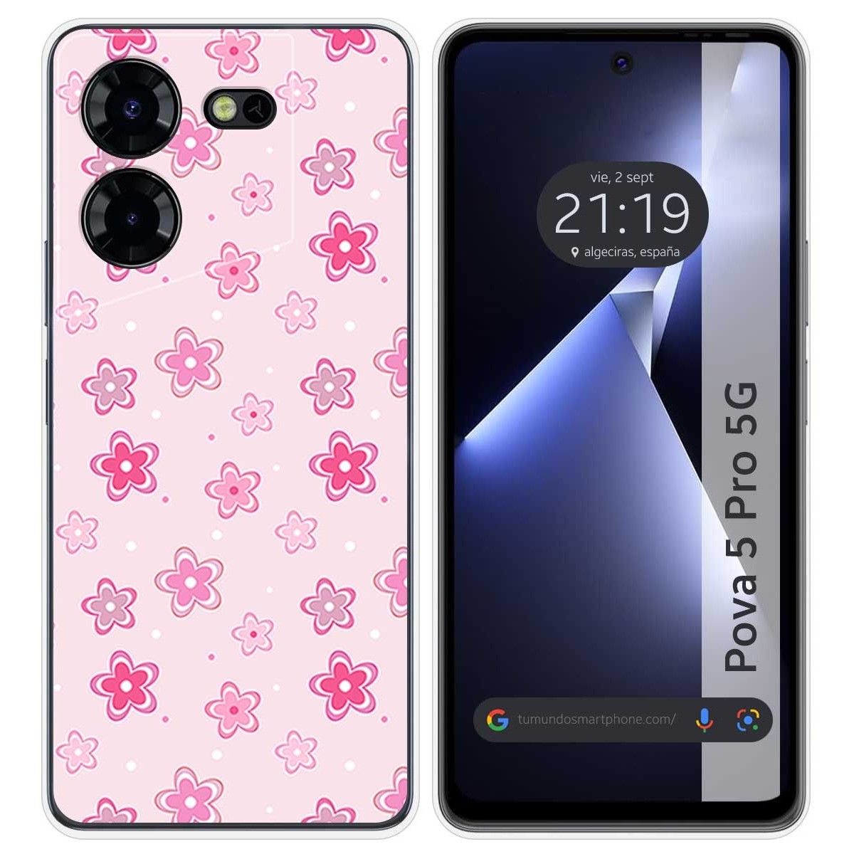 Funda Silicona para TECNO POVA 5 Pro 5G diseño Flores Dibujos