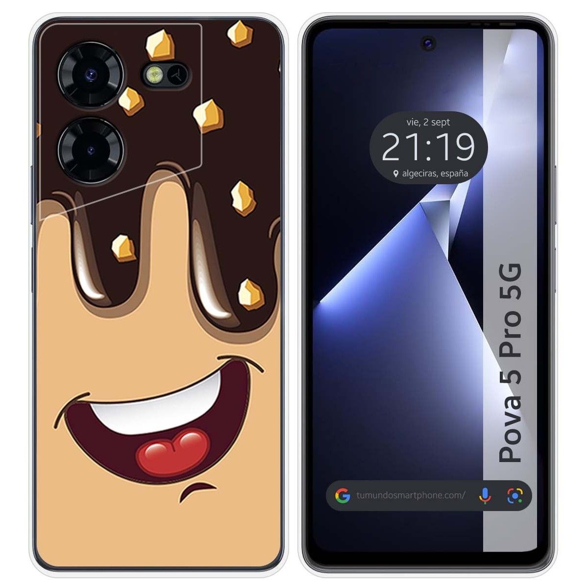 Funda Silicona para TECNO POVA 5 Pro 5G diseño Helado Chocolate Dibujos