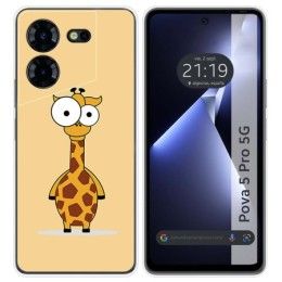 Funda Silicona para TECNO POVA 5 Pro 5G diseño Jirafa Dibujos