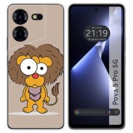 Funda Silicona para TECNO POVA 5 Pro 5G diseño Leon Dibujos