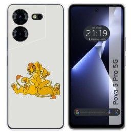 Funda Silicona para TECNO POVA 5 Pro 5G diseño Leones Dibujos