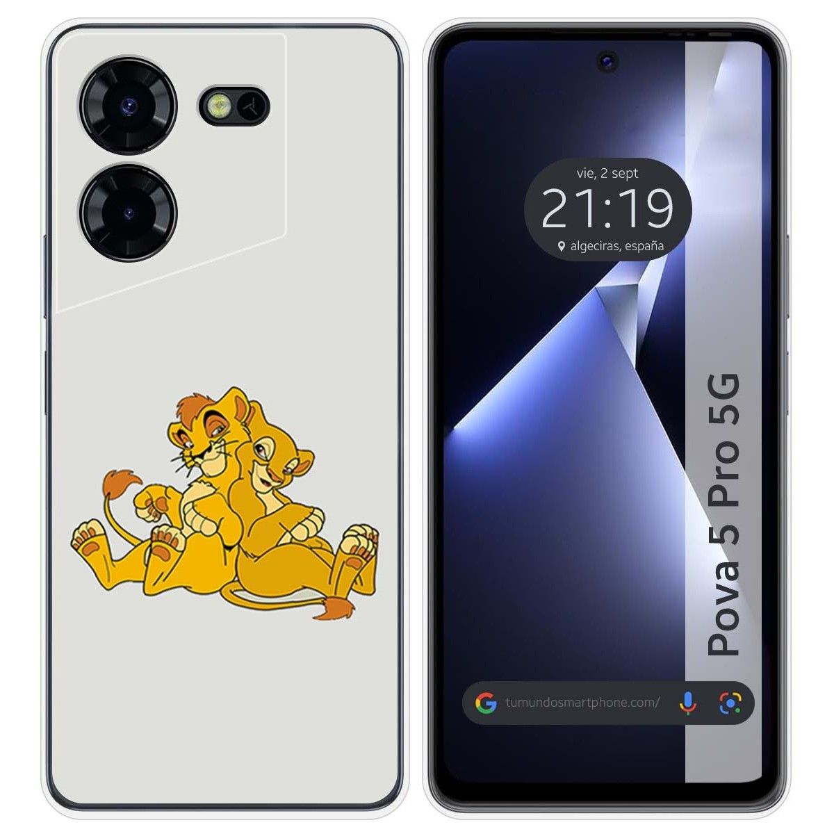 Funda Silicona para TECNO POVA 5 Pro 5G diseño Leones Dibujos