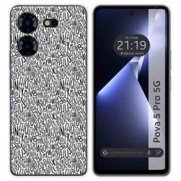 Funda Silicona para TECNO POVA 5 Pro 5G diseño Letras Dibujos