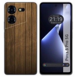 Funda Silicona para TECNO POVA 5 Pro 5G diseño Madera Dibujos