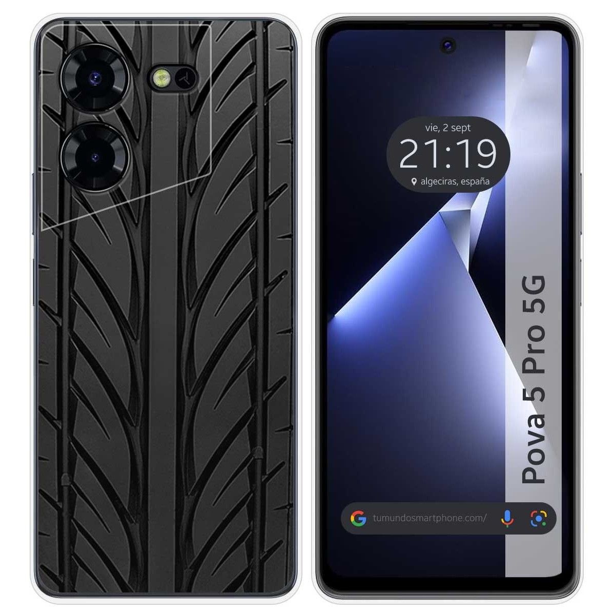 Funda Silicona para TECNO POVA 5 Pro 5G diseño Neumatico Dibujos