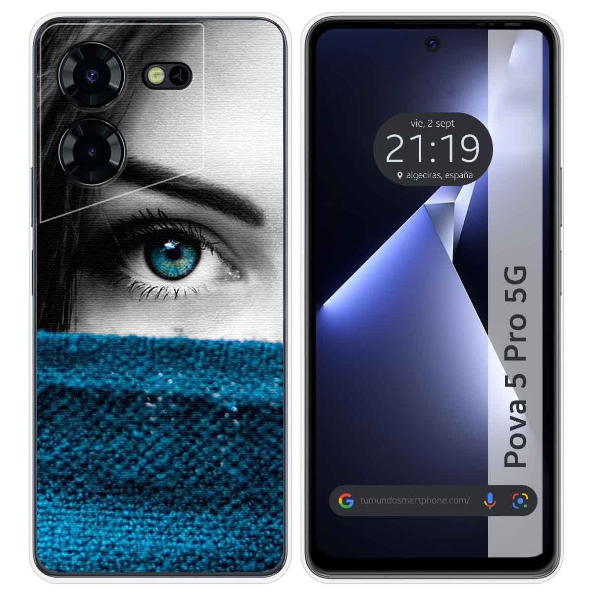 Funda Silicona para TECNO POVA 5 Pro 5G diseño Ojo Dibujos