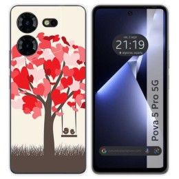 Funda Silicona para TECNO POVA 5 Pro 5G diseño Pajaritos Dibujos