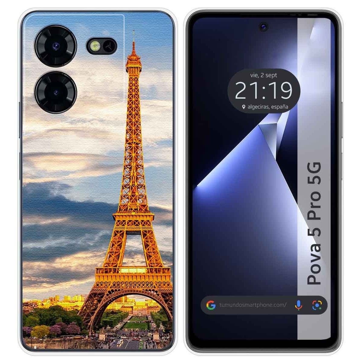 Funda Silicona para TECNO POVA 5 Pro 5G diseño Paris Dibujos