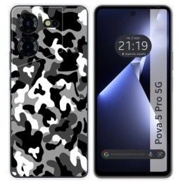 Funda Silicona para TECNO POVA 5 Pro 5G diseño Snow Camuflaje Dibujos